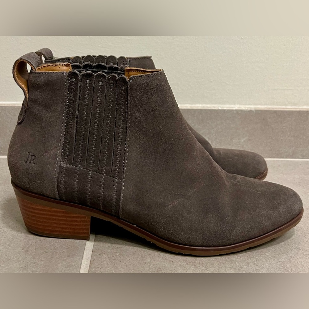 Jack Rogers Women’s Charcoal Suede Ankle Booties - Picture 3 of 9